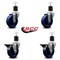 Service Caster 4'' Solid Poly Wheel Swivel 1-7/8'' Expanding Stem Caster Set 2 Brakes, 4PK SCC-EX20S414-SPUS-2-PLB-2-178 - alternate 5